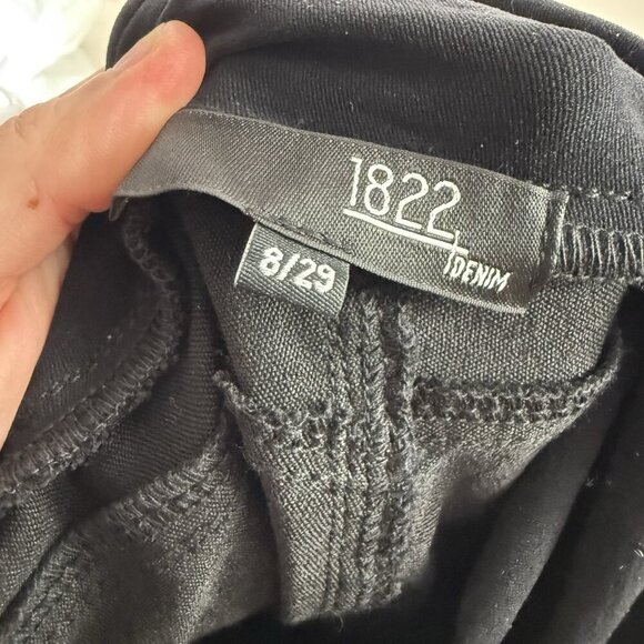 1822 Denim Maternity Skinny Jeans Butter Black Stretch Over Belly Pull On 8/29 - Picture 10 of 10